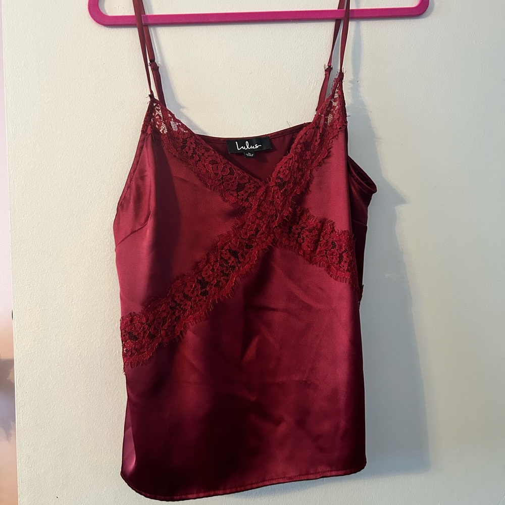 Lulus  satin lace tank top